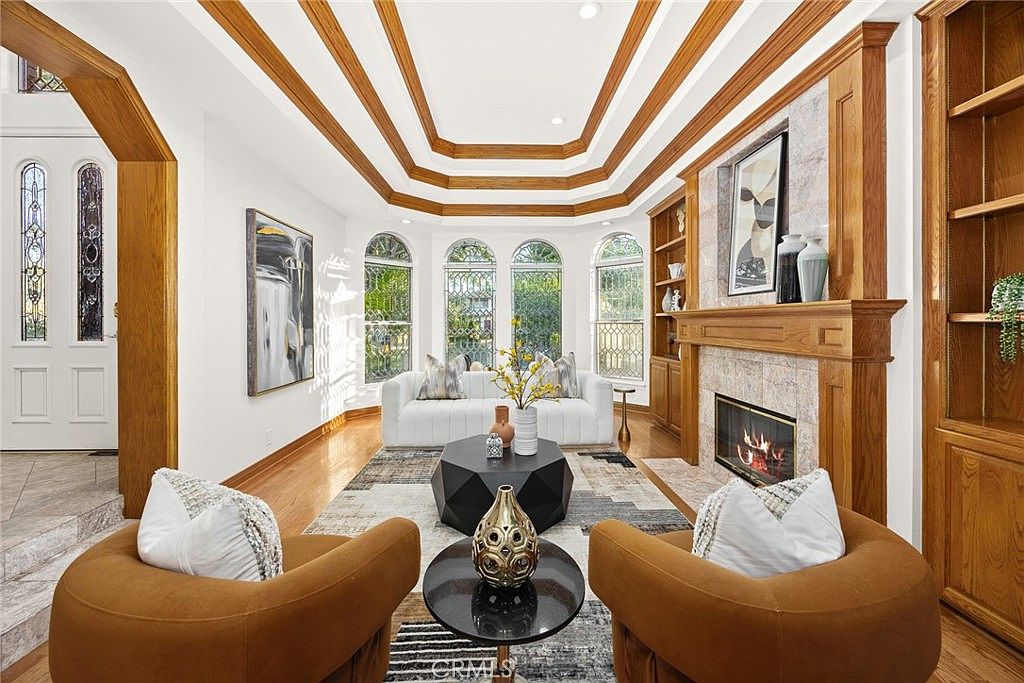 Expansive circular driveway and front entry